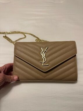 YSL Taupe Crossbody